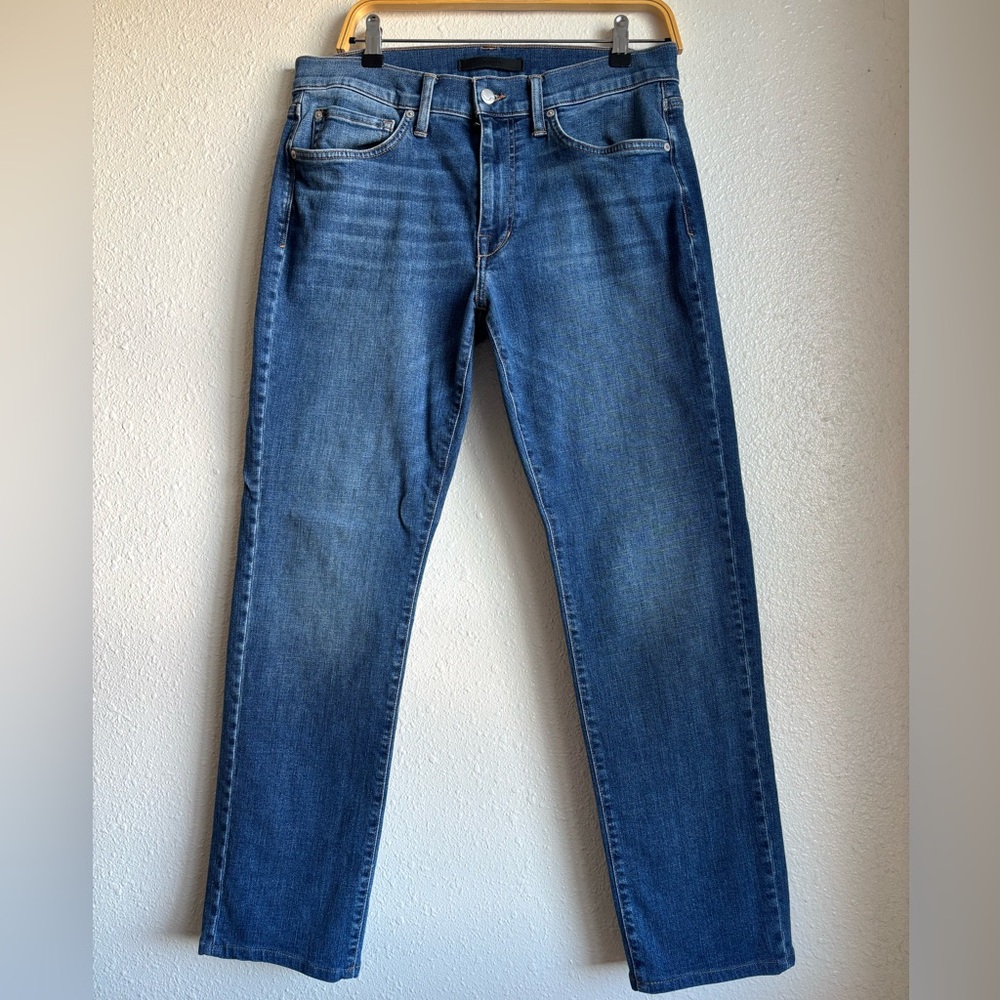 Joe’s Jeans Brixton Straight + Narrow 32” waist hemmed to 29” length.
